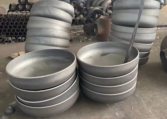 A420 WPL6 Carbon Steel Pipe Cap SCH80 Black Gray A234 WP12 Wear Resisting