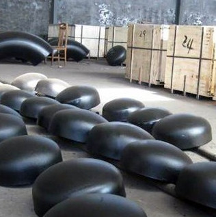 Black Seamless Large Diameter Steel Pipe End Caps ANSI B16.9 SCH40 SCH80