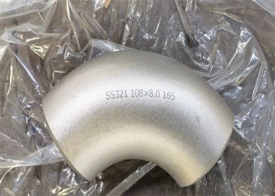 Sch 40 Seamless Steel Pipe Elbow 304L SS321 90 Degree LR Butt Welded